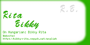 rita bikky business card